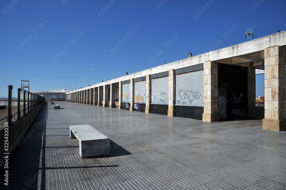 The modern embankment of the ancient maritime city of Cadiz.