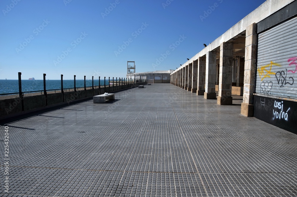 The modern embankment of the ancient maritime city of Cadiz.