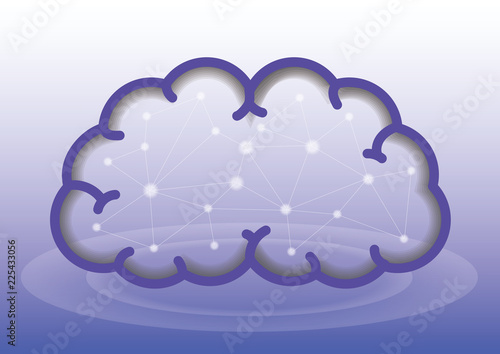 脳内ネットワーク（透過）/ 脳内は透過になっています。背景を差し替えて使用できます。