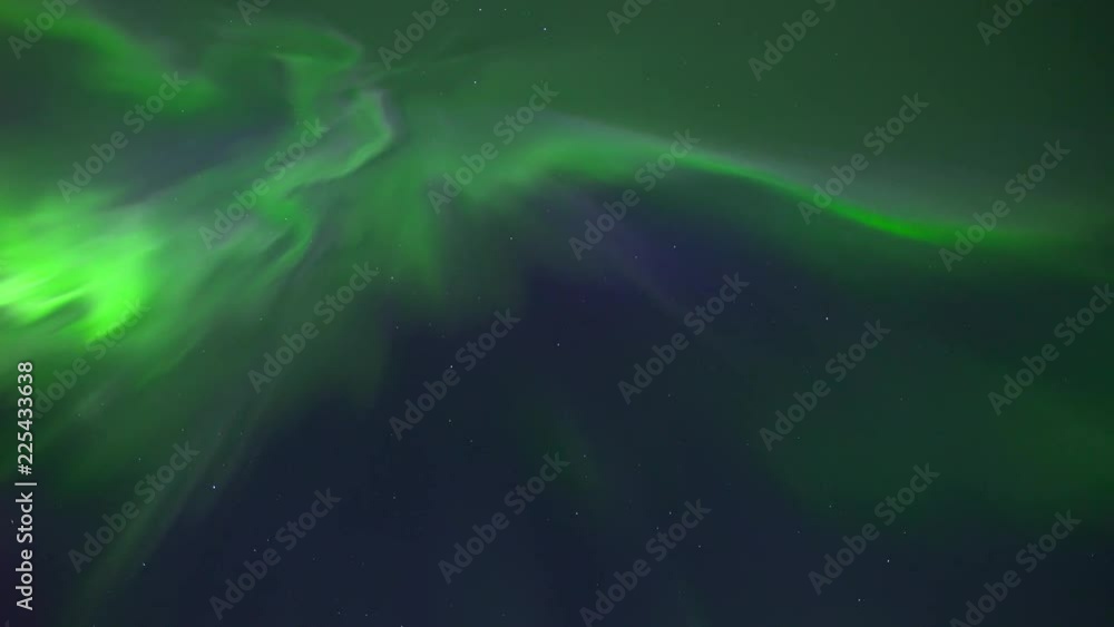 Northern Lights or Aurora Borealis -filmed in real time video in 4k ...