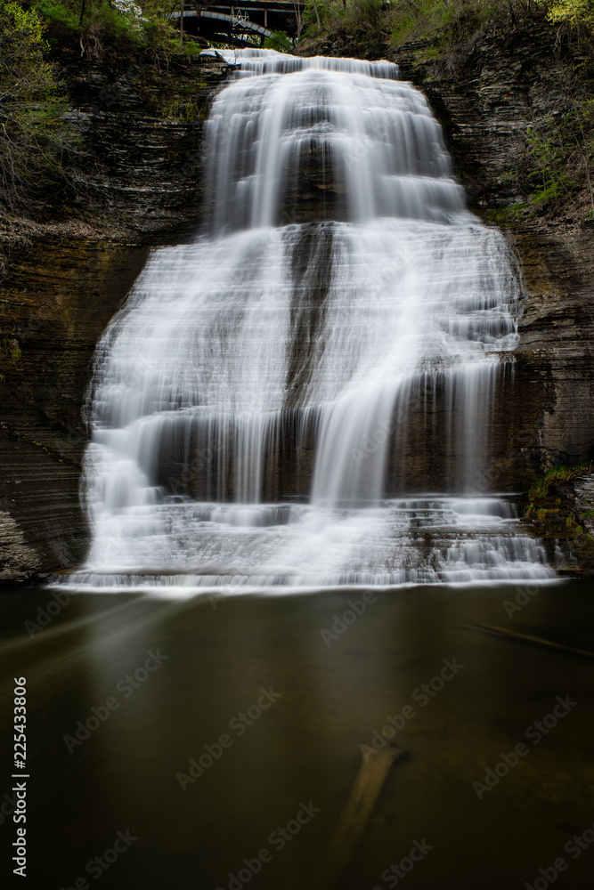 Fototapeta premium Long Exposure Waterfall - Shequaga Falls - Montour Falls, New York