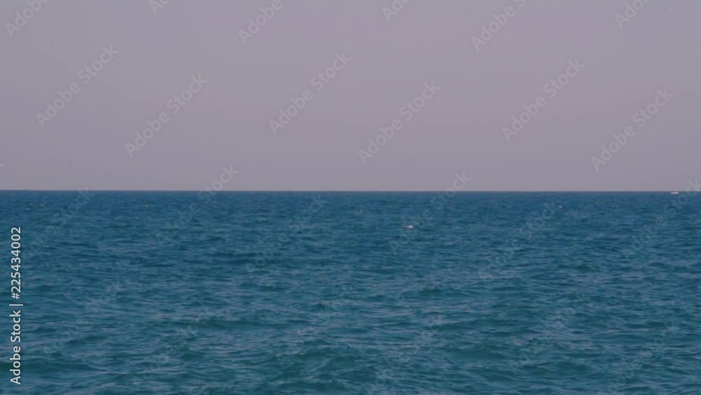 Panoramic view of the Adriatic sea with sailing boats in a windy day of summer Panoramic view of the Adriatic sea with sailing boats in a windy day of summer