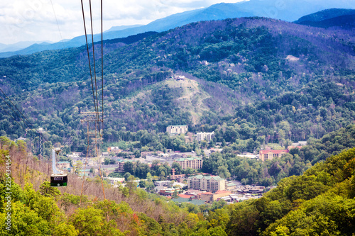 Aerial View of Gatlinburg Tenessee From Sky Tram photo