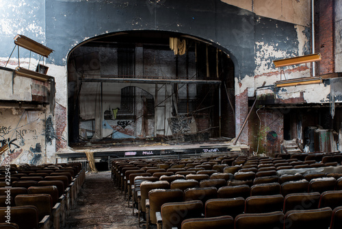 Derelict Stage - Abandoned Palace Theatre - Newark, New Jersey