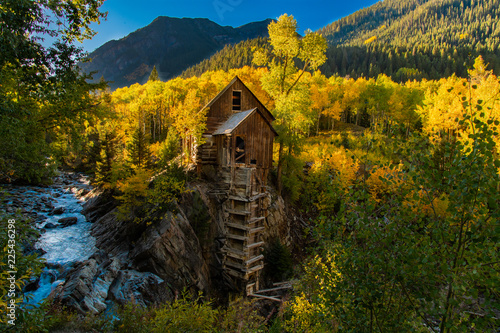 The Iconic and Beautiful Crystal Mill in Autumn with Fall Colors