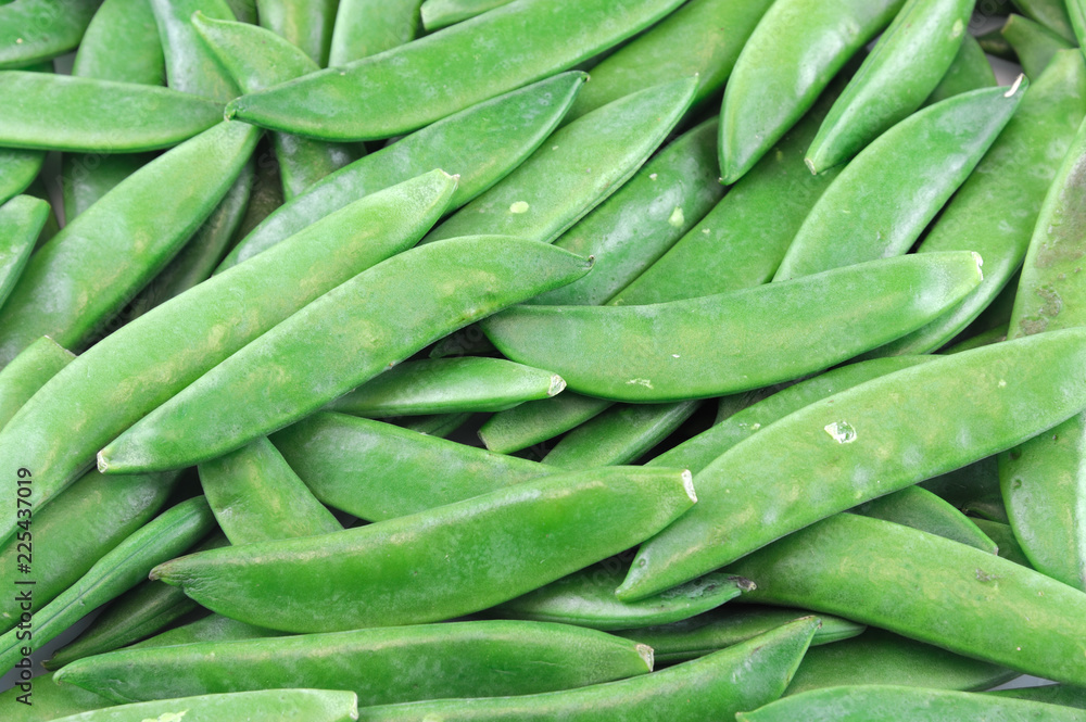 Top view of fresh green bean as food background Top view of fresh green bean as food background