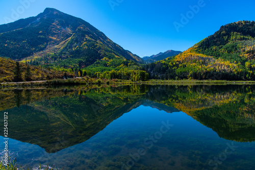 Fall Mountains Reflecting from a Calm Lake