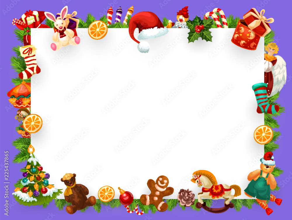 Christmas greeting card blank frame decorations Christmas greeting card blank frame decorations