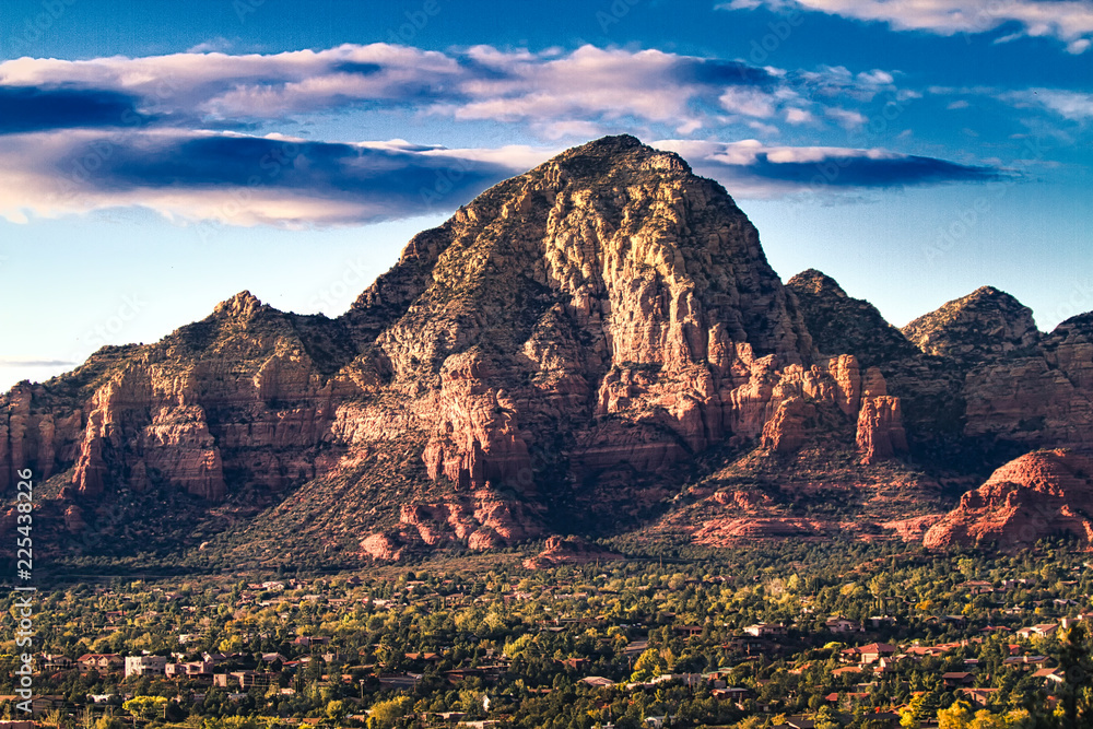 Capitol Butte rises above the valley floor in Sedona, Arizona (USA)