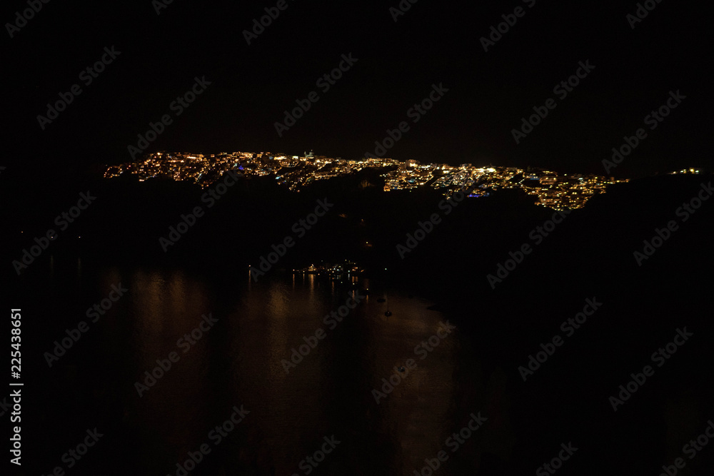 Obraz premium Oia at night, Santorini Greece