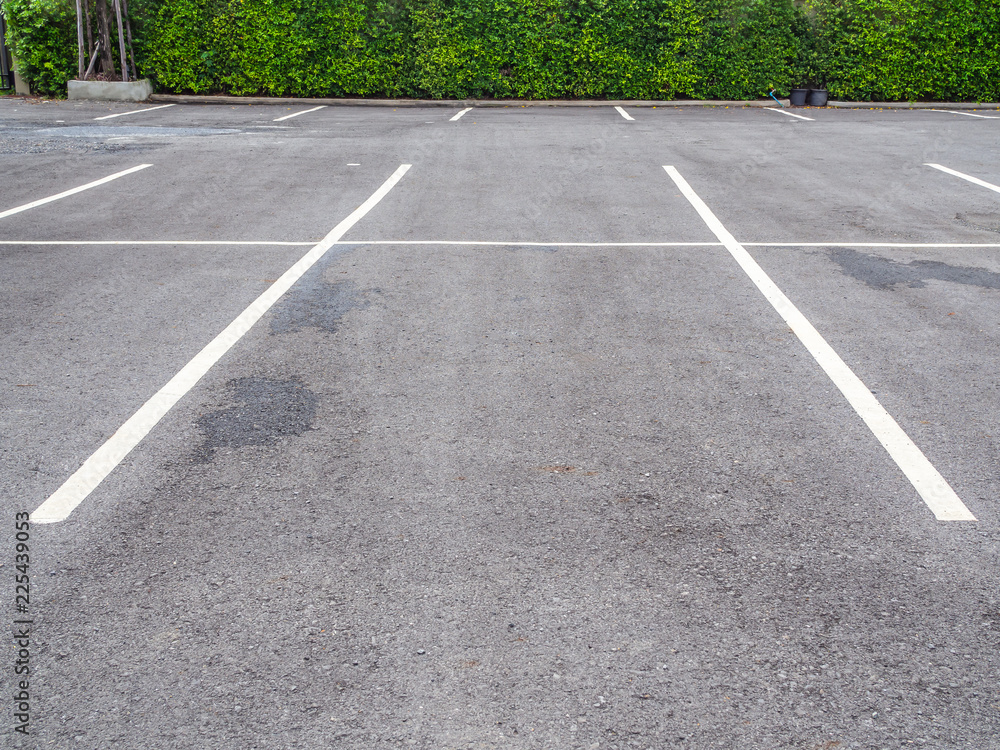 Empty space on parking lot