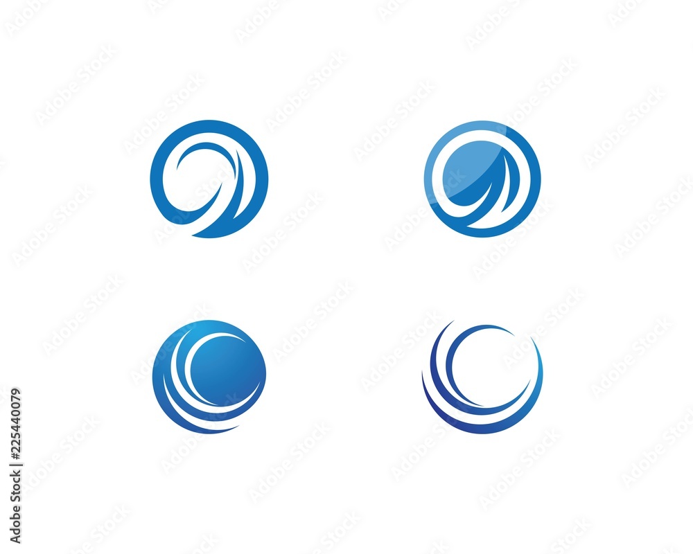 Circle Wave symbol and icon Logo Template Circle Wave symbol and icon Logo Template