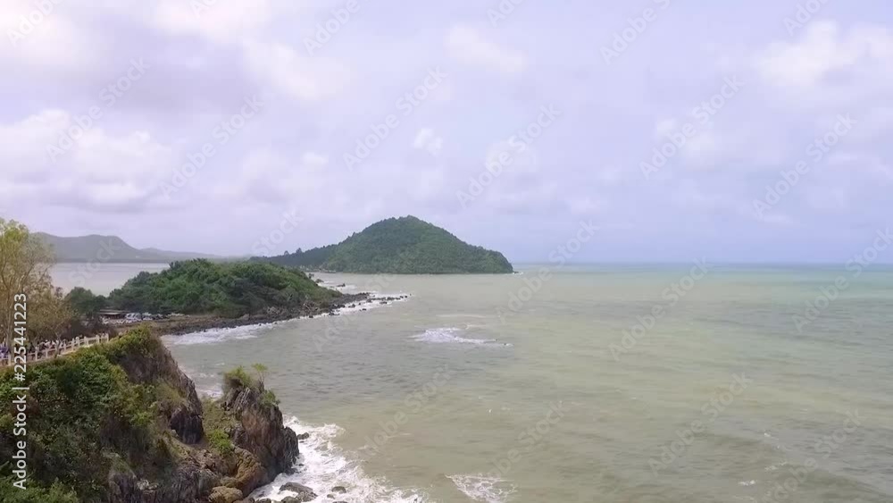 Aerial Shot : Noen-Nangphaya view point, Chanthaburi, Thailand.
