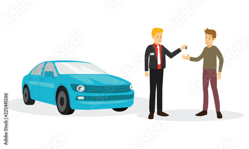 Customer are agree to salesman to buy car are he sell