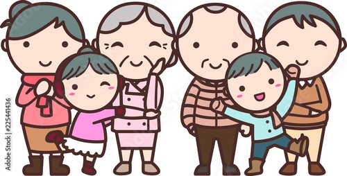  2世帯親子家族(父母息子娘おじおば)