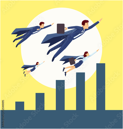 Leader are fly in front of the employee because he is the key of success