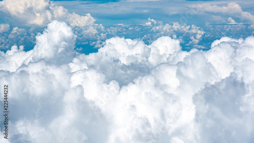 clouds in the sky from high angle. photo