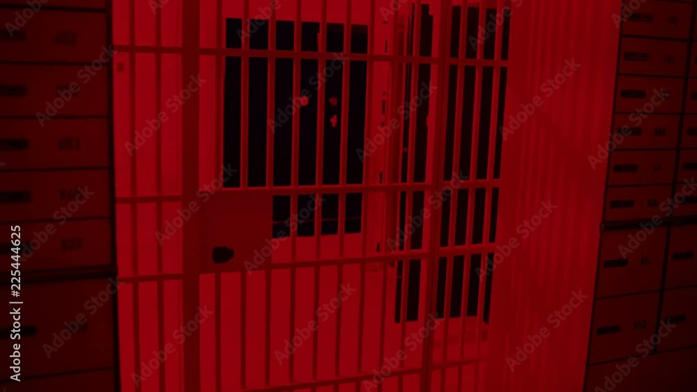 Safe Deposit Boxes in the bank vault room, bank prison room, bank cell
