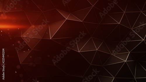 Polygonal red construction ...