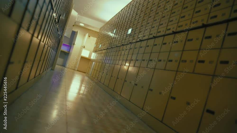 Safe Deposit Boxes in the bank vault room, bank prison room, bank cell ...