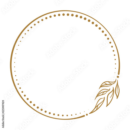 Vector floral vintage frame on a white background.