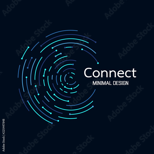 Abstract network connection. icon logo design. Vector Illustration © royyimzy