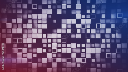 Wall of 3D boxes abstract g...