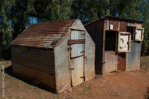 Rustic rural house displayed at the Big Hole Museum in Kimberley  South Africa