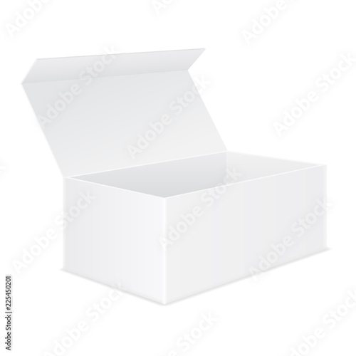 Open white box mockup