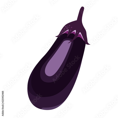 茄子のイラスト。ナスは秋も夏も美味しい野菜の一つ。