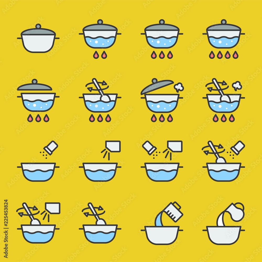 cooking instruction icon filled outline editable stroke cooking instruction icon filled outline editable stroke