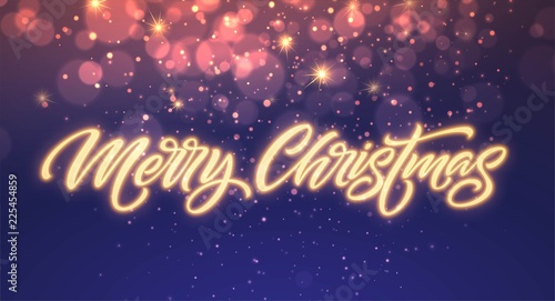 Merry Christmas neon lettering