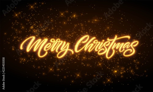 Merry Christmas neon lettering