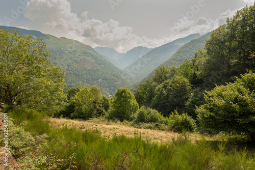 Road through the mountain in the valley of aran photo