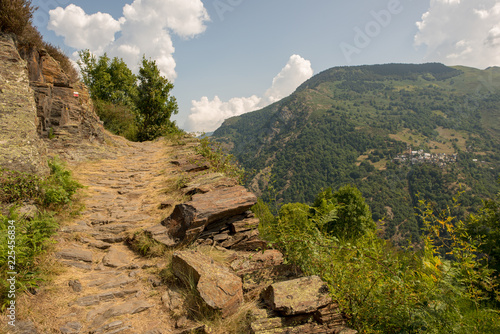 Road through the mountain in the valley of aran photo