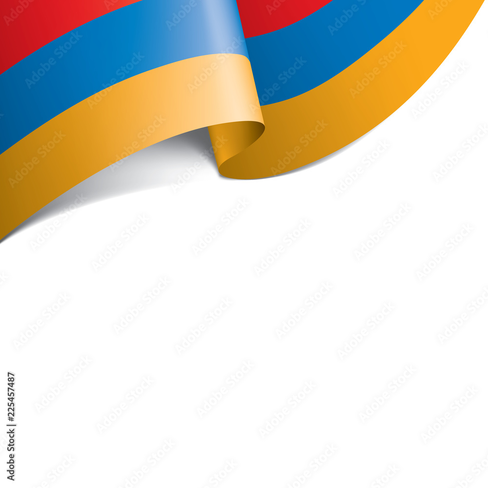 Armenia flag, vector illustration on a white background Armenia flag, vector illustration on a white background