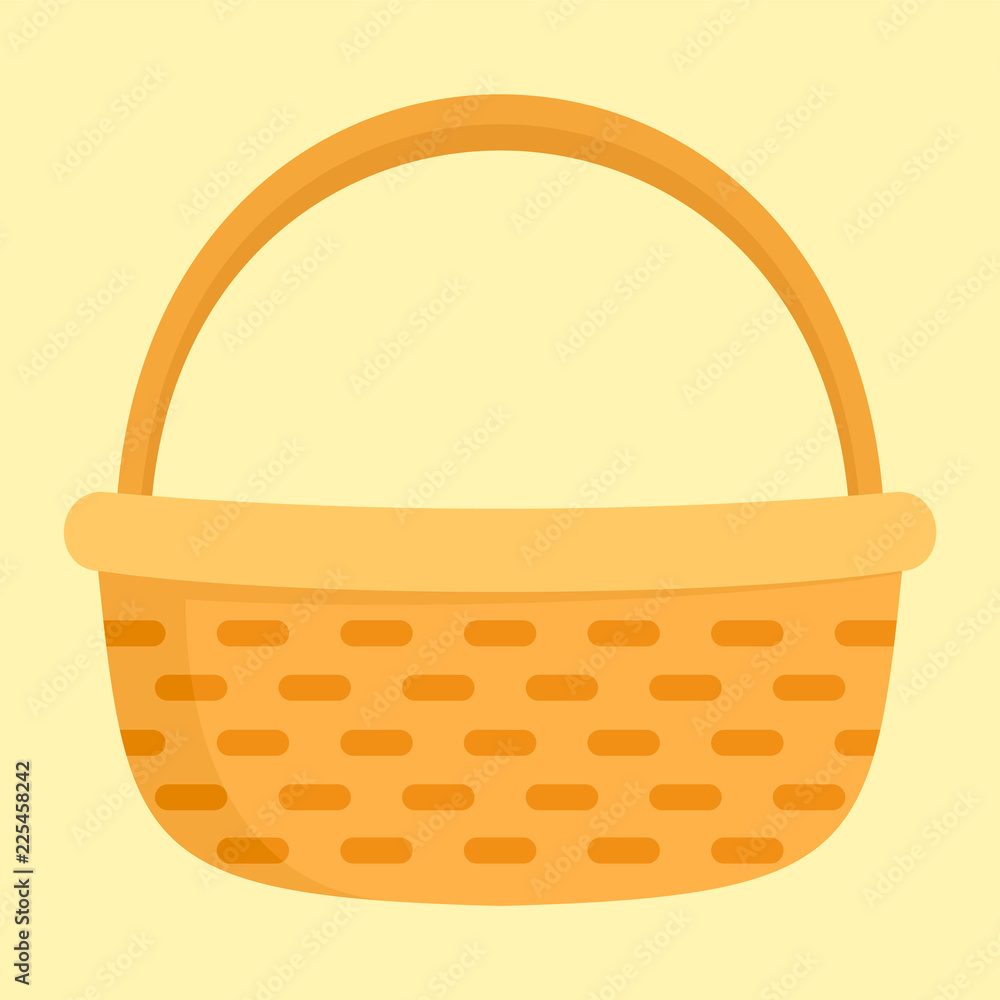 Vegetables basket icon. Flat illustration of vegetables basket vector icon for web design Vegetables basket icon. Flat illustration of vegetables basket vector icon for web design
