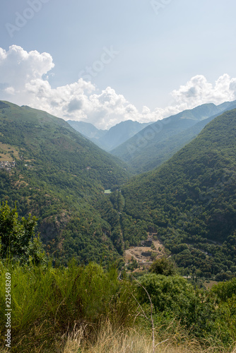 Road through the mountain in the valley of aran photo