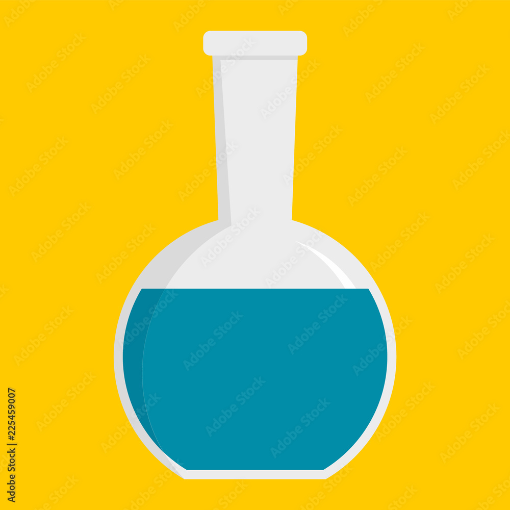 Chemistry flask icon. Flat illustration of chemistry flask vector icon for web design Chemistry flask icon. Flat illustration of chemistry flask vector icon for web design