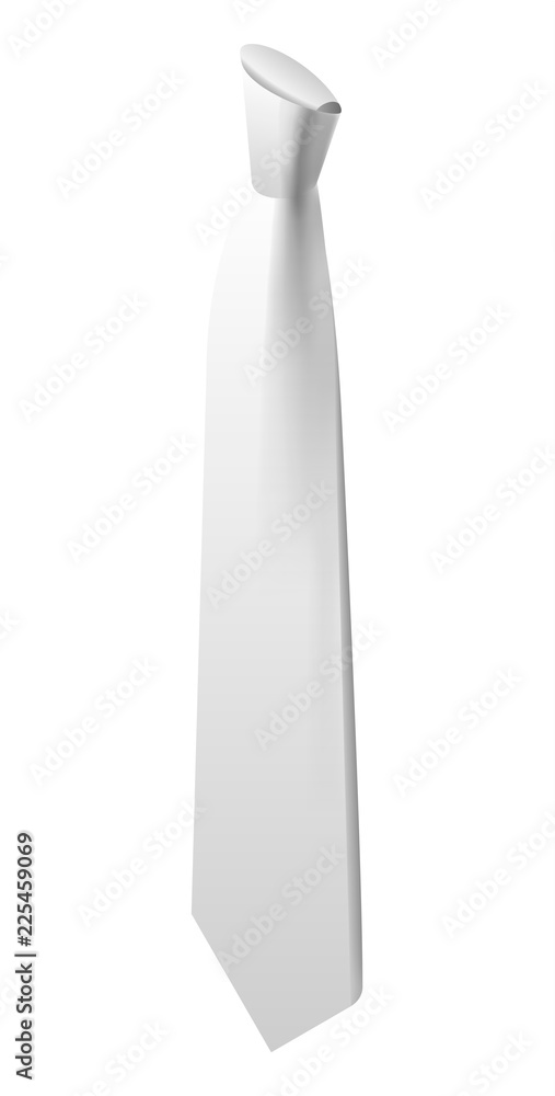 White tie icon. Isometric of white tie vector icon for web design isolated on white background White tie icon. Isometric of white tie vector icon for web design isolated on white background