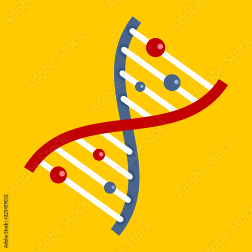 Dna icon. Flat illustration of dna vector icon for web design
