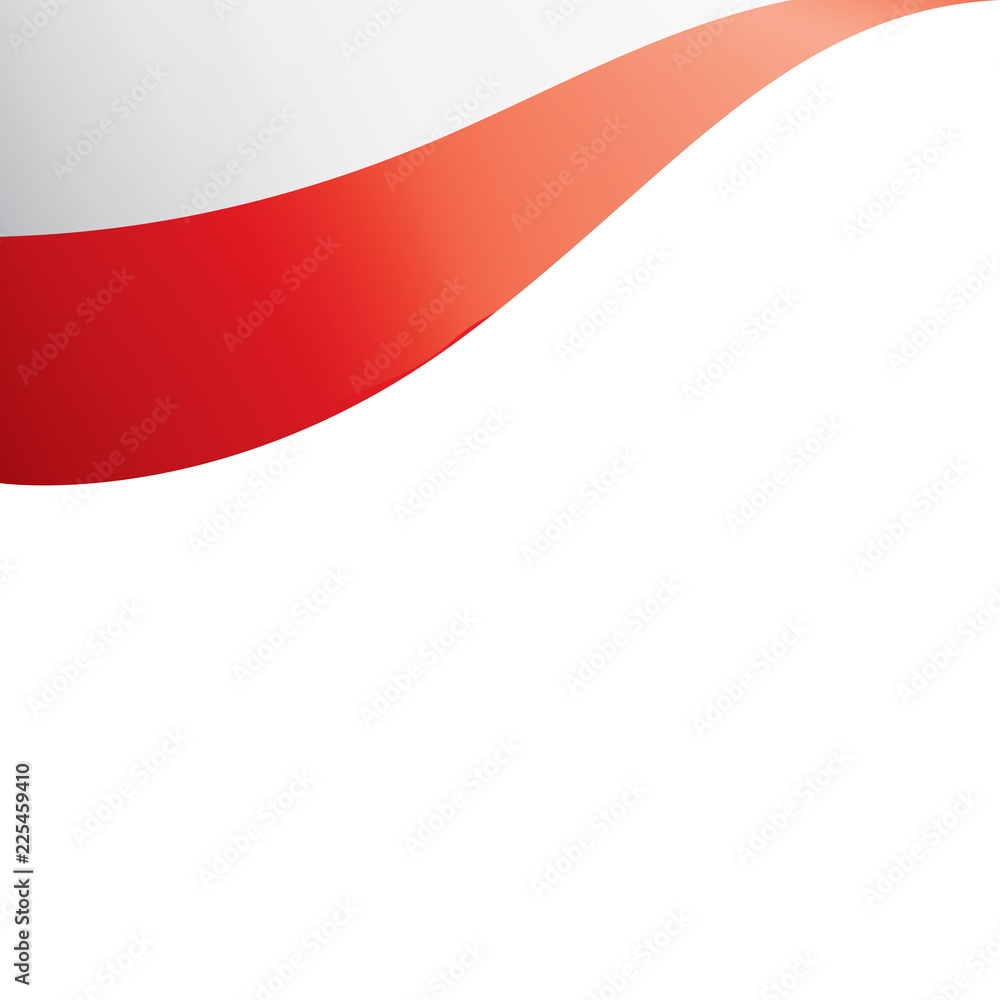 Poland flag, vector illustration on a white background Poland flag, vector illustration on a white background