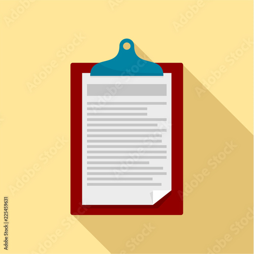 Check paper tax icon. Flat illustration of check paper tax vector icon for web design