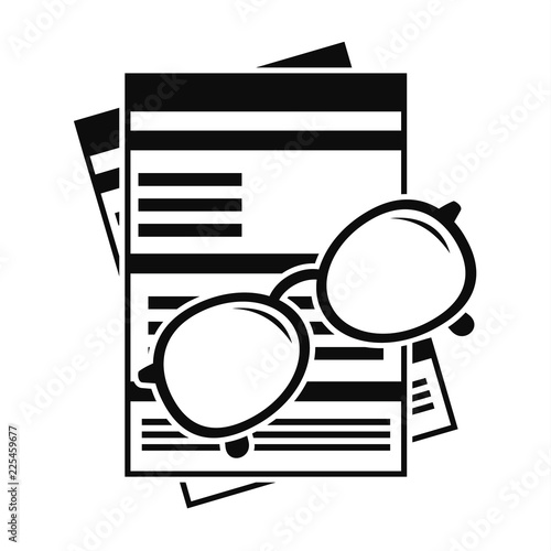 Paycheck paper icon. Simple illustration of paycheck paper vector icon for web design isolated on white background