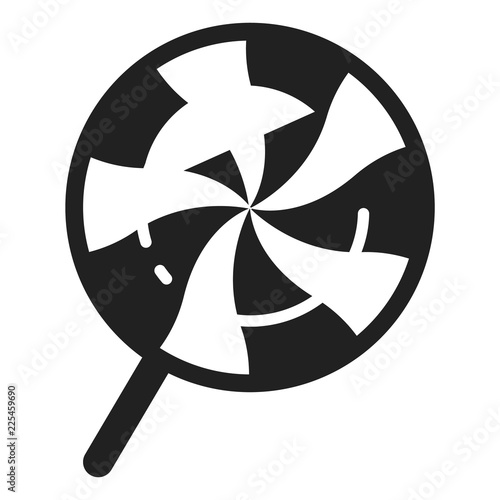 Swirl candy lollipop icon. Simple illustration of swirl candy lollipop vector icon for web design isolated on white background