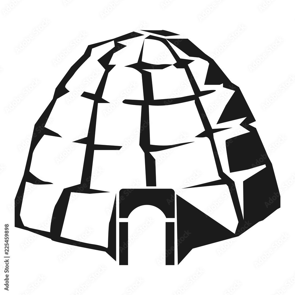 Eskimo igloo icon. Simple illustration of eskimo igloo vector icon for web design isolated on white background Eskimo igloo icon. Simple illustration of eskimo igloo vector icon for web design isolated on white background