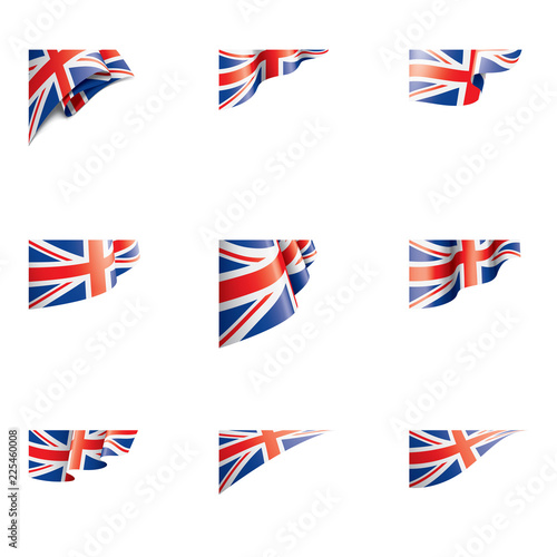 United Kingdom flag, vector illustration on a white background