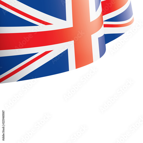 United Kingdom flag, vector illustration on a white background