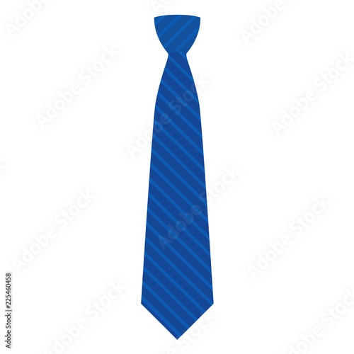 Blue tie icon. Flat illustration of blue tie vector icon for web design