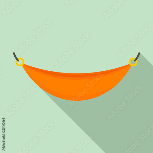 Beach hammock icon. Flat illustration of beach hammock vector icon for web design